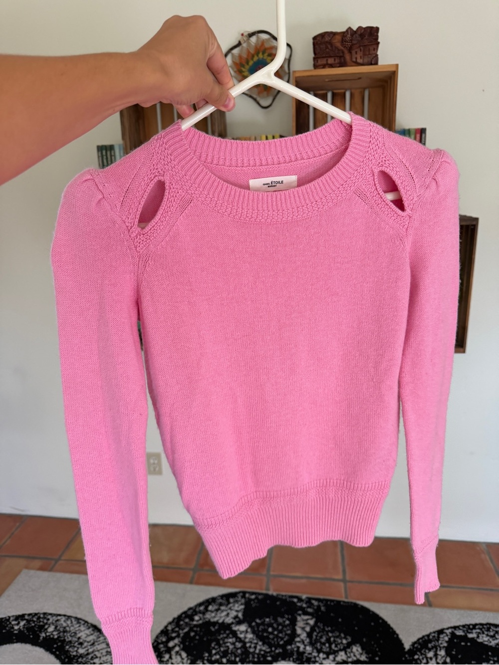 Isabel Marant Étoile Pink Cutout Crewneck Sweater